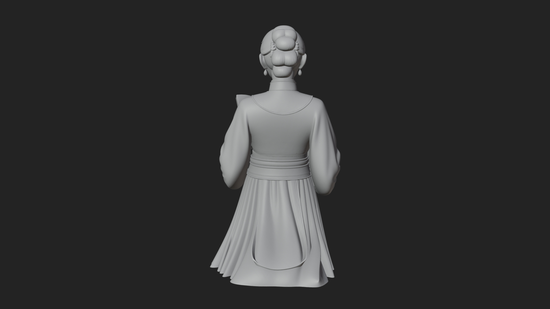 Book Reading Lady Statue Design 2 3D Print Model 3D Model