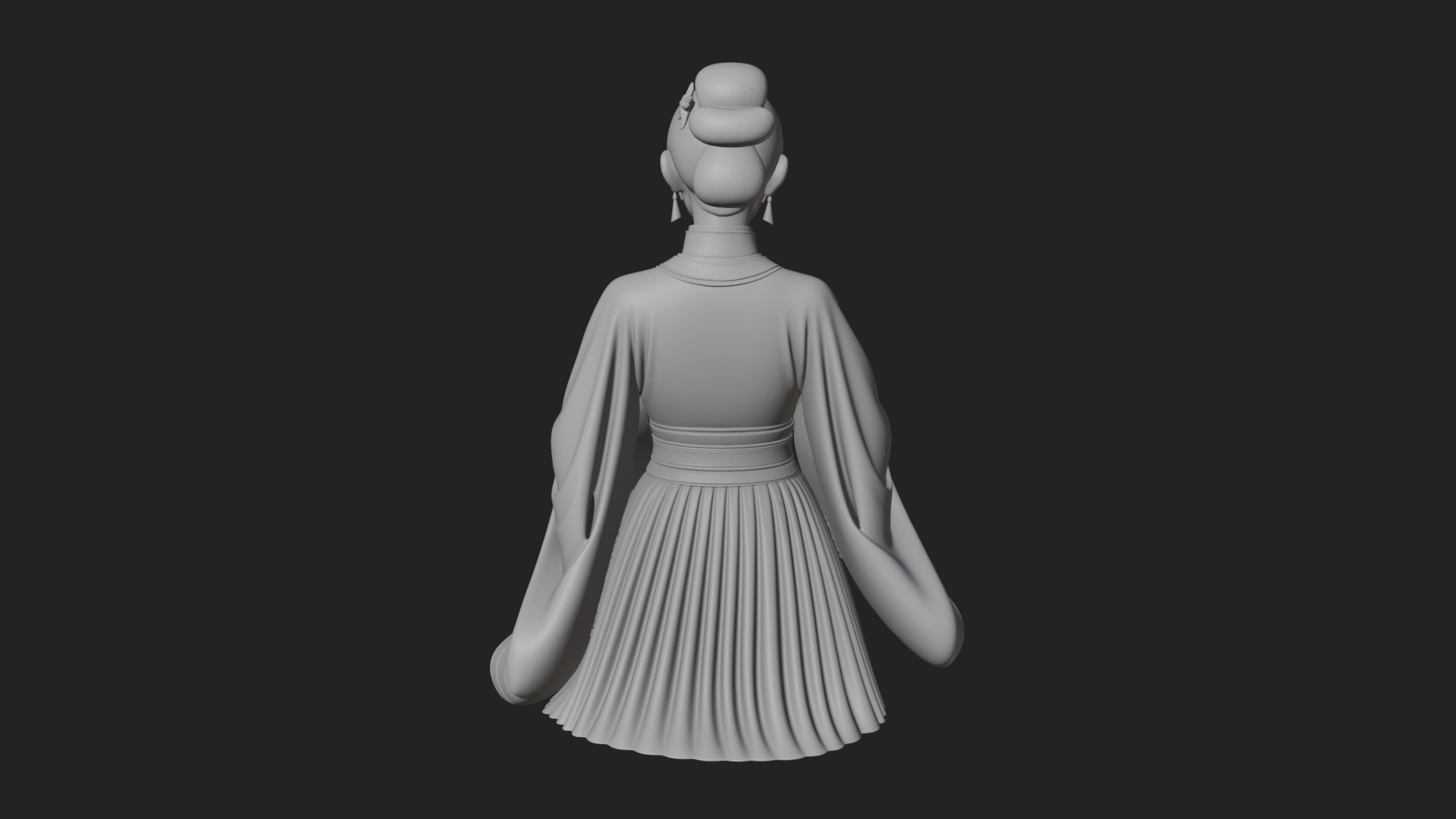 Book Reading Lady Statue Design 4 3D Print Model 3D Model