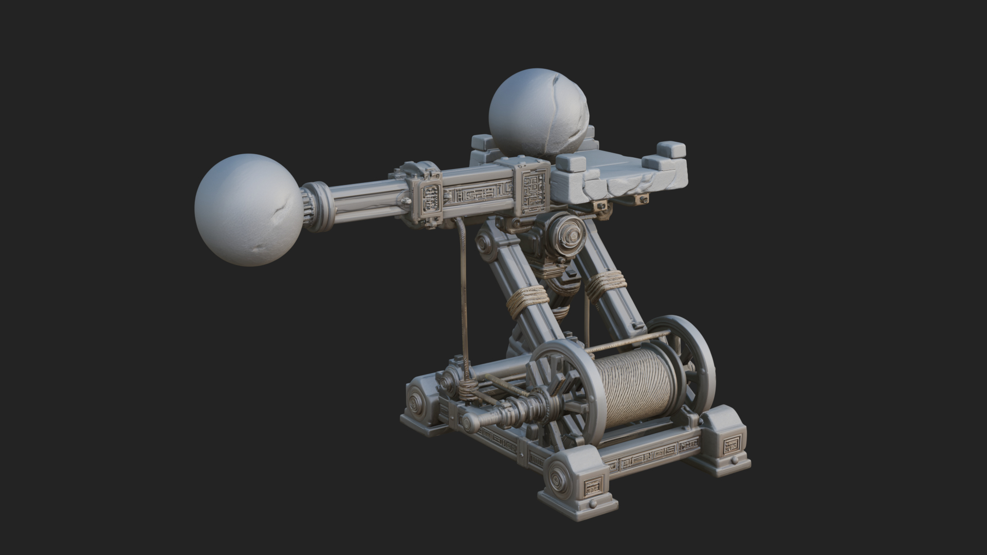 Boulder Throwing Arm Model Design 1 3D Print Model 3D Model