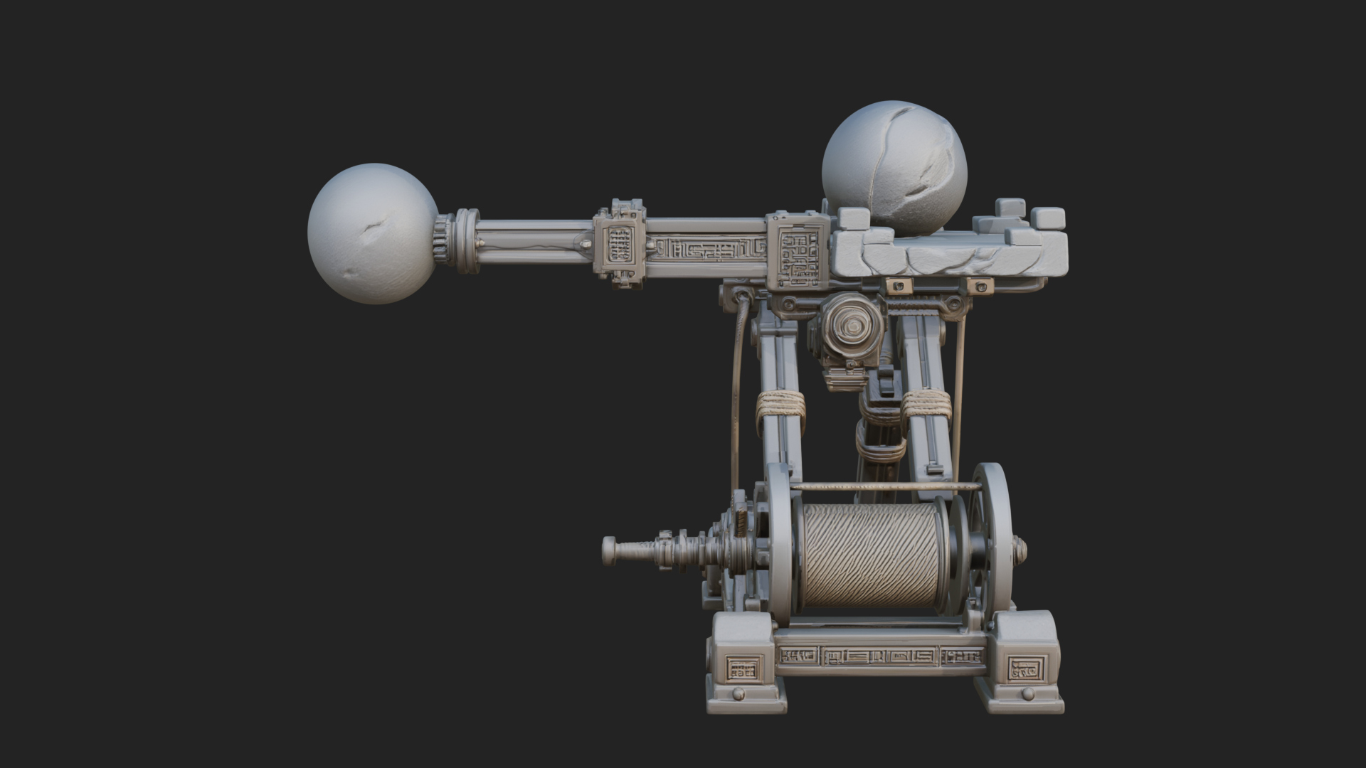 Boulder Throwing Arm Model Design 1 3D Print Model 3D Model