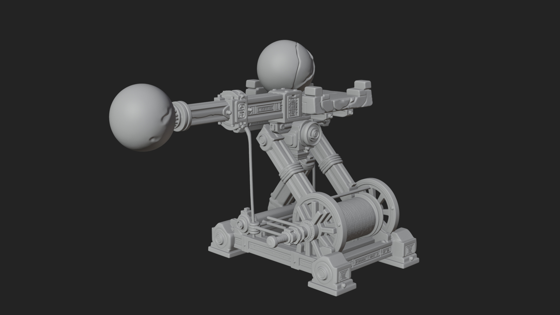 Boulder Throwing Arm Model Design 1 3D Print Model 3D Model