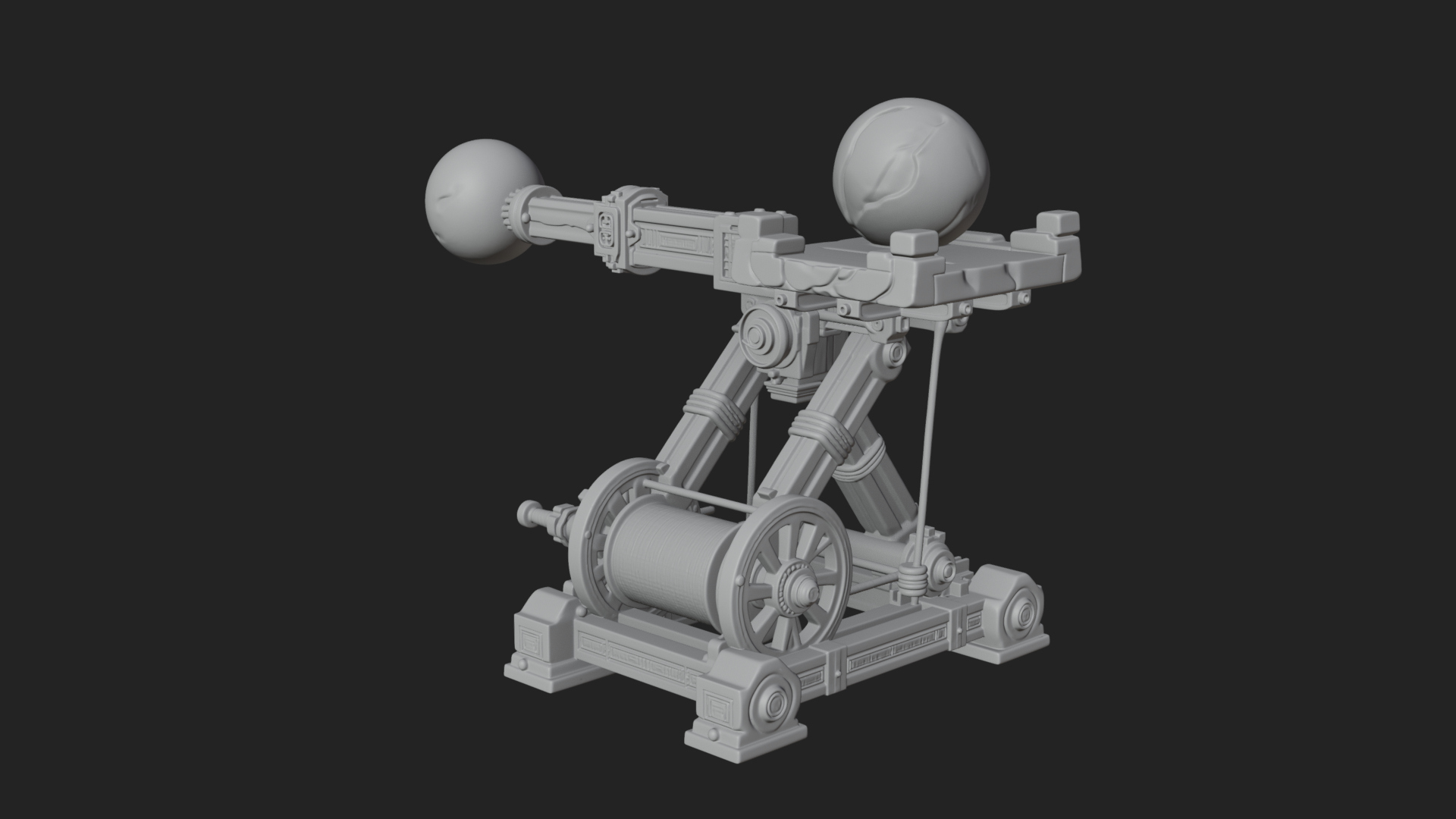 Boulder Throwing Arm Model Design 1 3D Print Model 3D Model