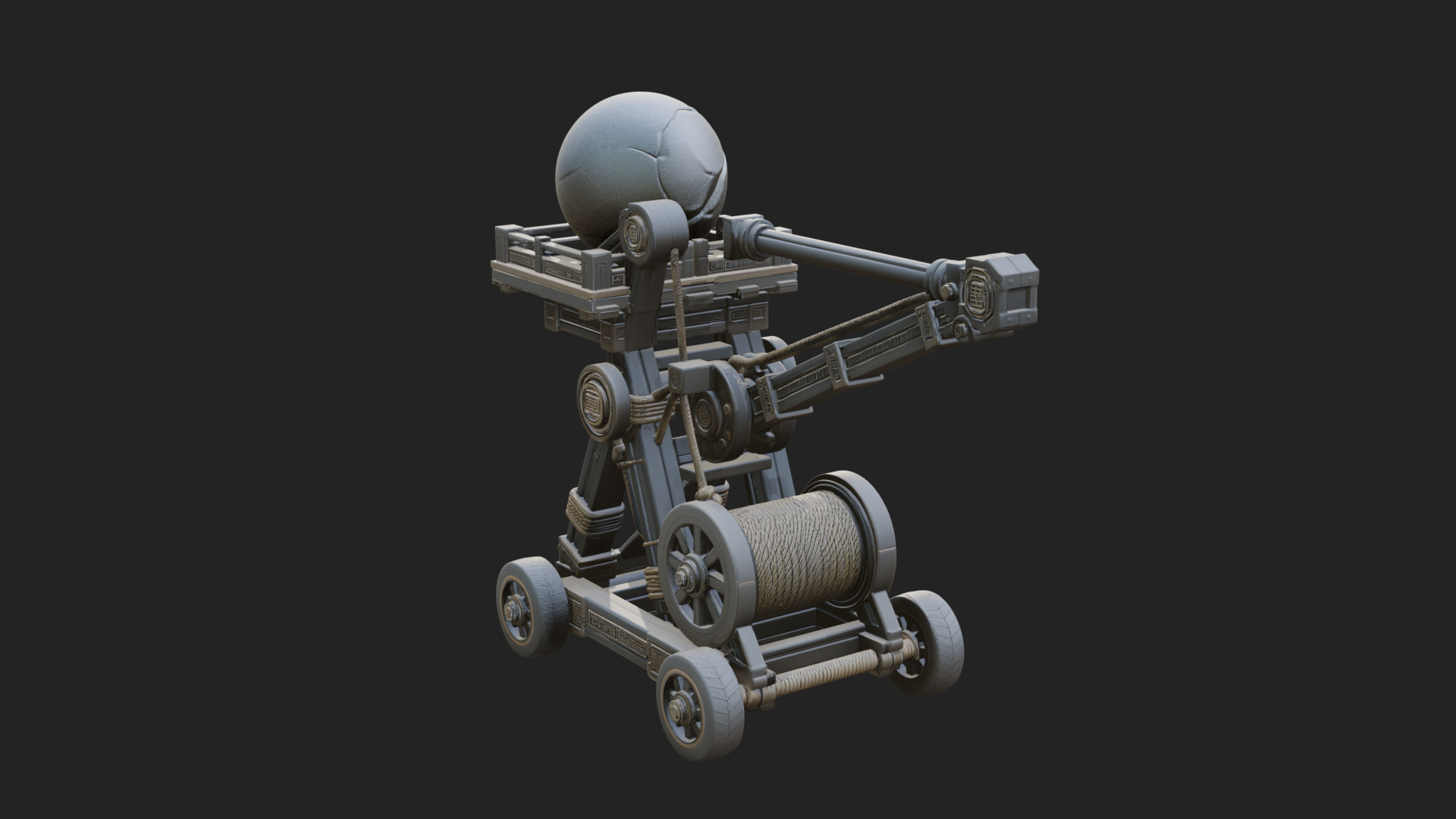 Boulder Throwing Arm Model Design 3 3D Print Model 3D Model