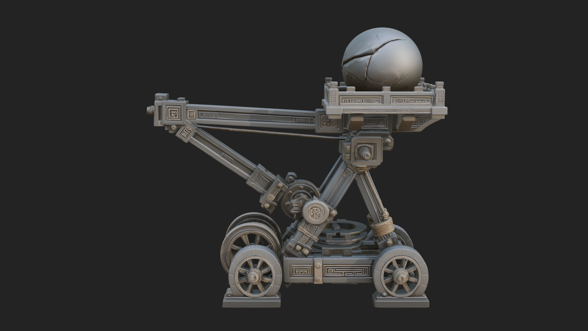 Boulder Throwing Arm Model Design 4 3D Print Model 3D Model