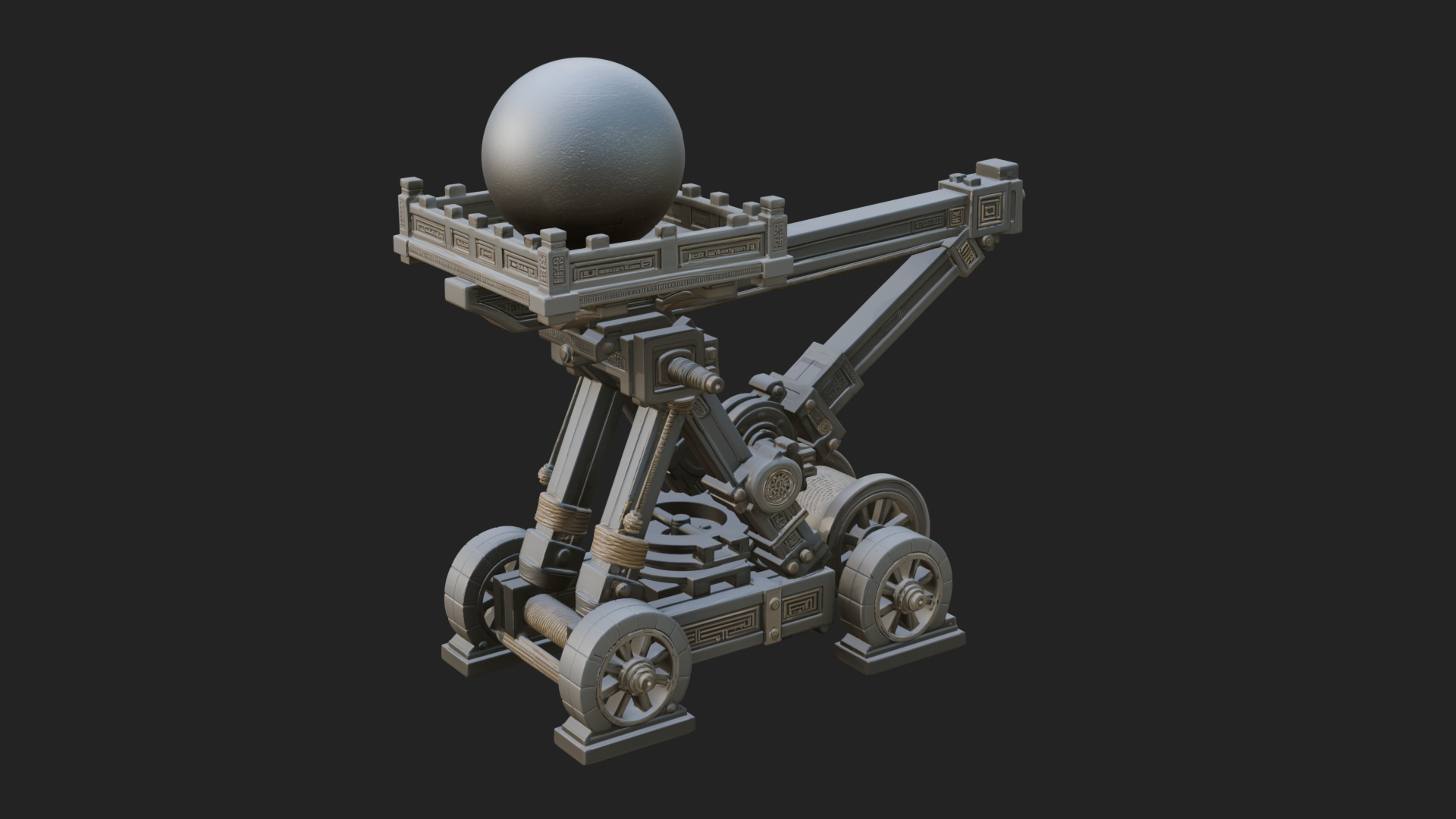 Boulder Throwing Arm Model Design 4 3D Print Model 3D Model