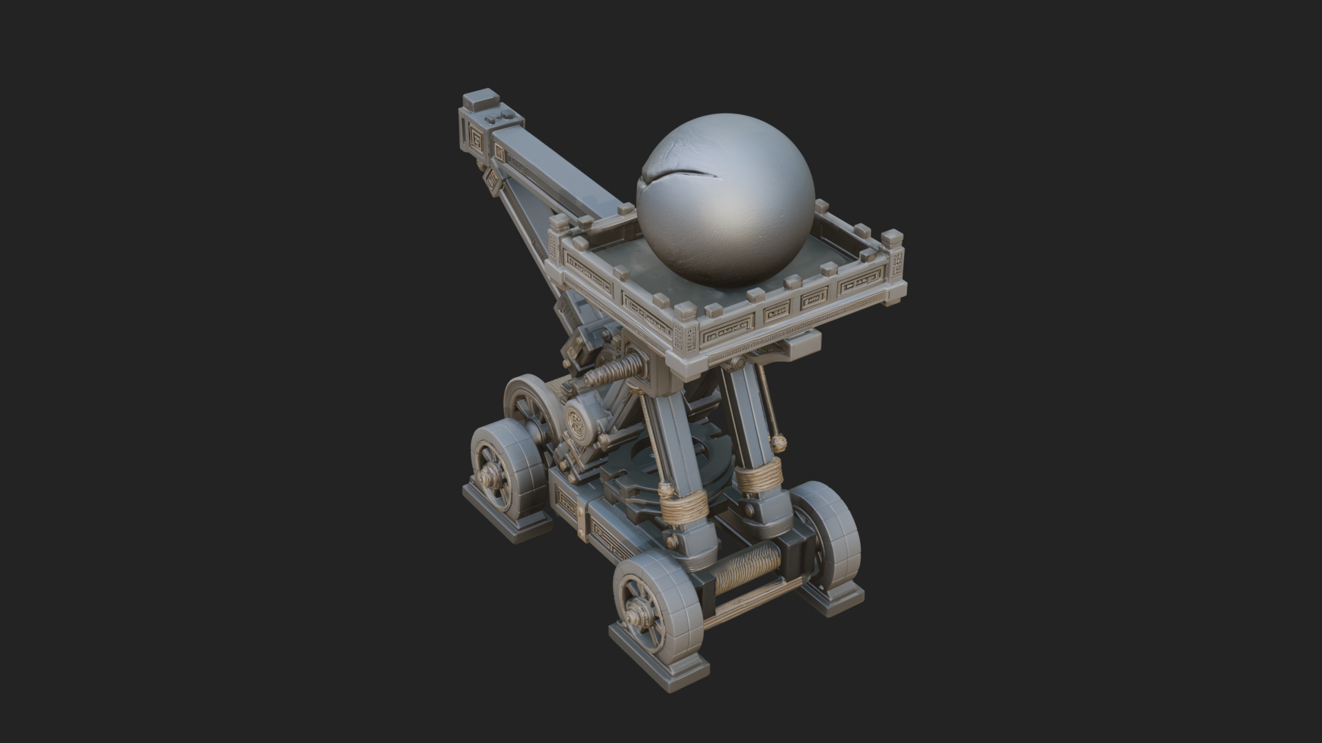 Boulder Throwing Arm Model Design 4 3D Print Model 3D Model