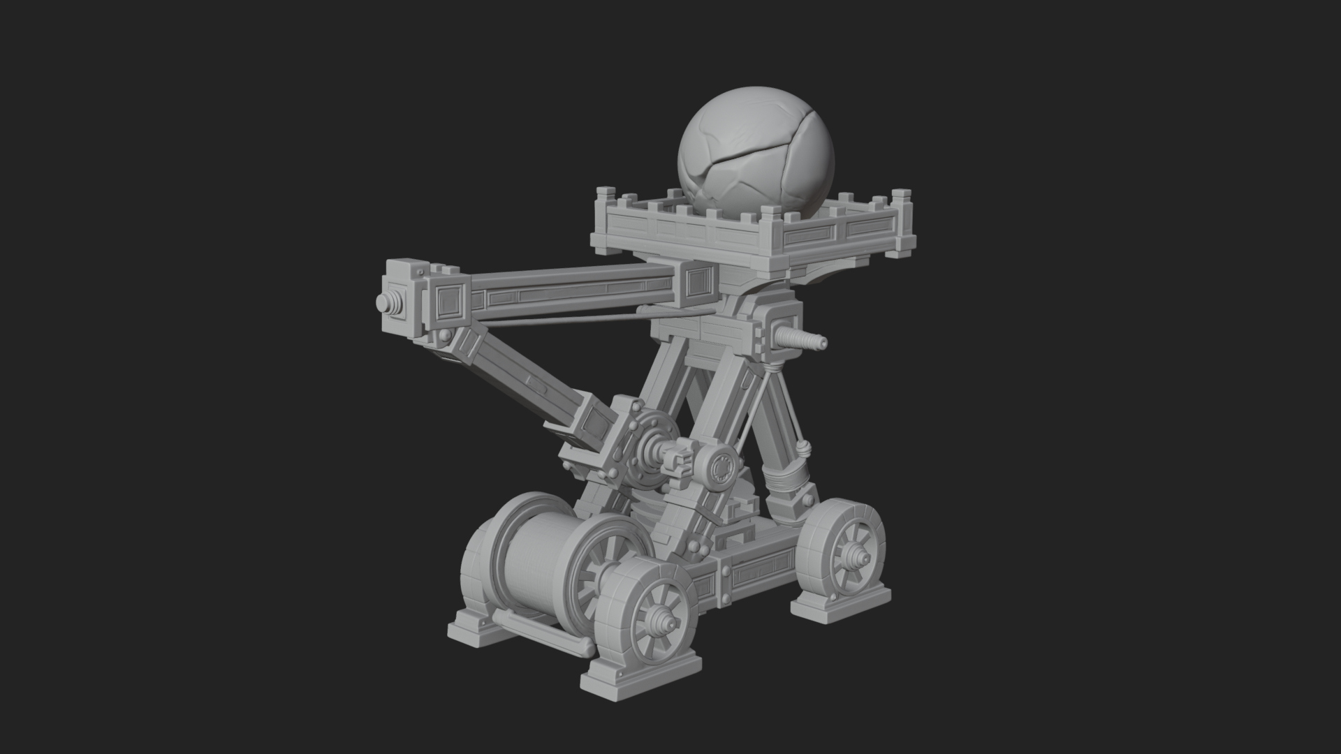 Boulder Throwing Arm Model Design 4 3D Print Model 3D Model