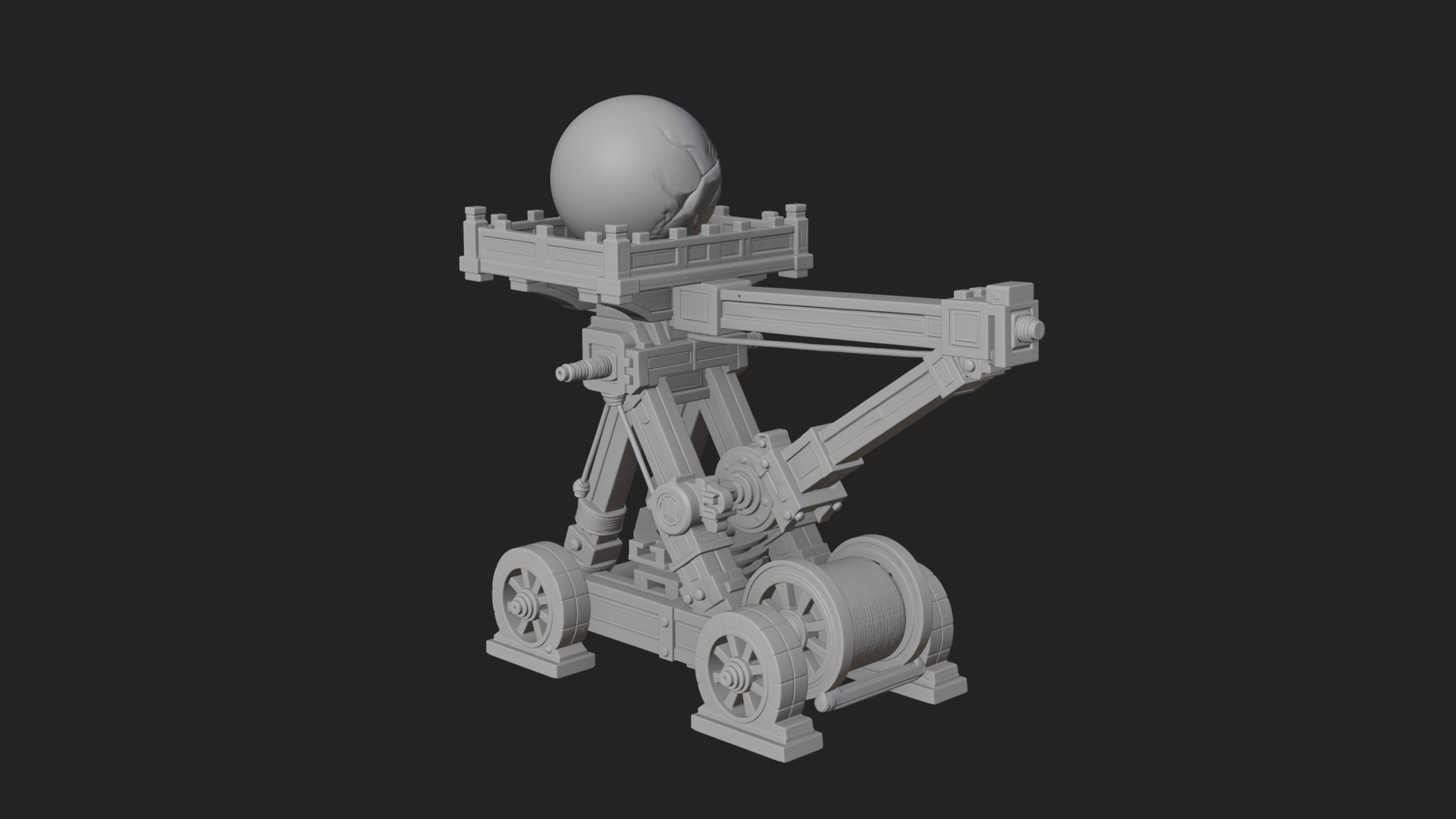 Boulder Throwing Arm Model Design 4 3D Print Model 3D Model