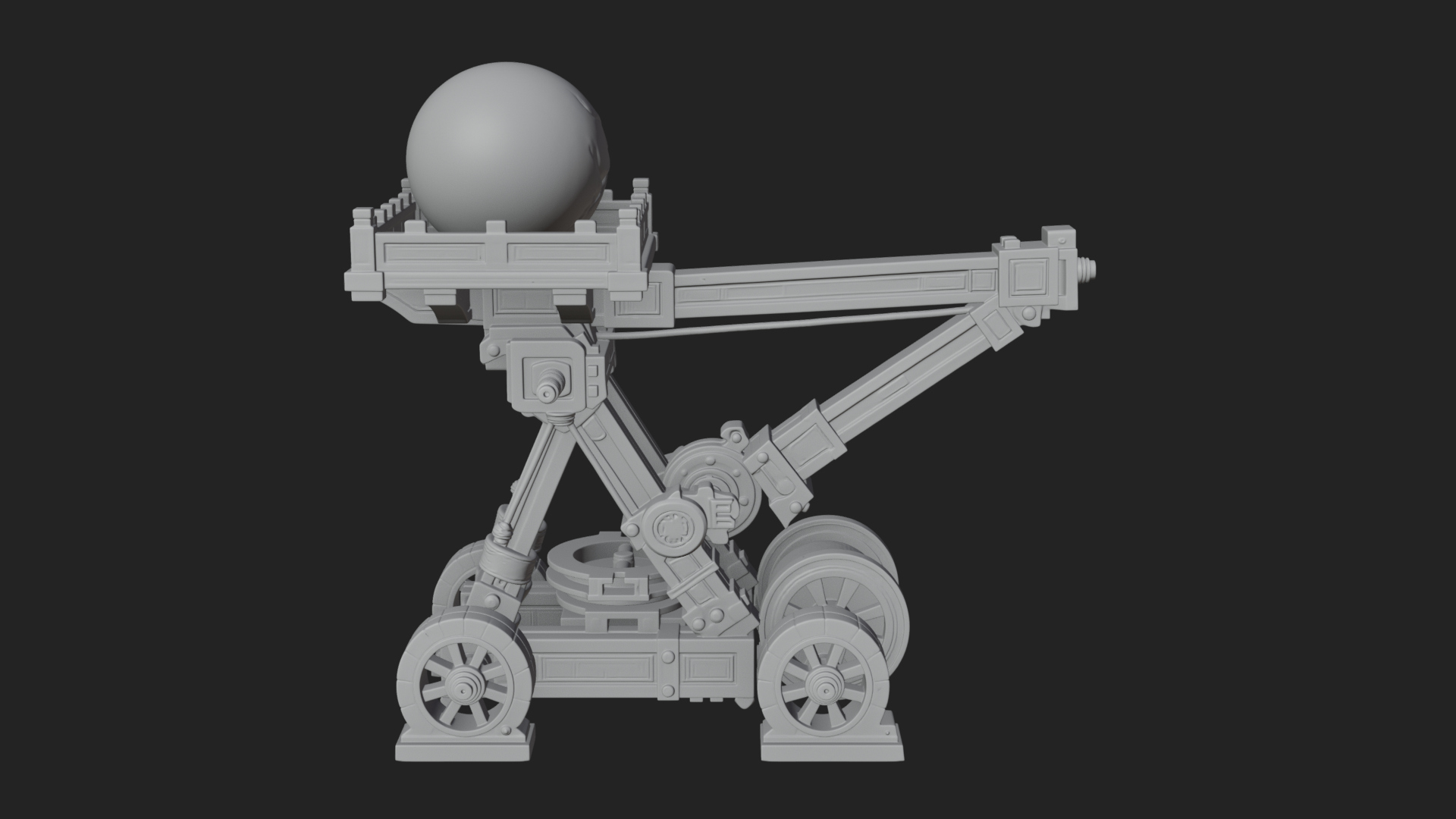 Boulder Throwing Arm Model Design 4 3D Print Model 3D Model