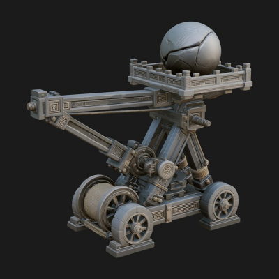 Boulder Throwing Arm Model Design 4 3D Print Model