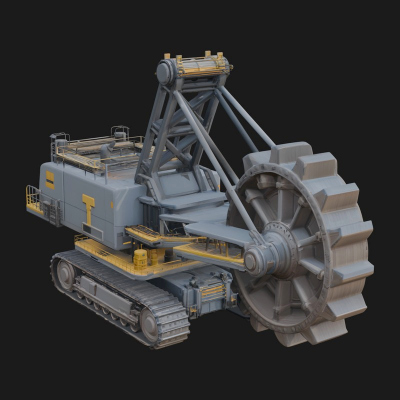 Bucket Wheel Excavator Model Design 1 3D Print Model