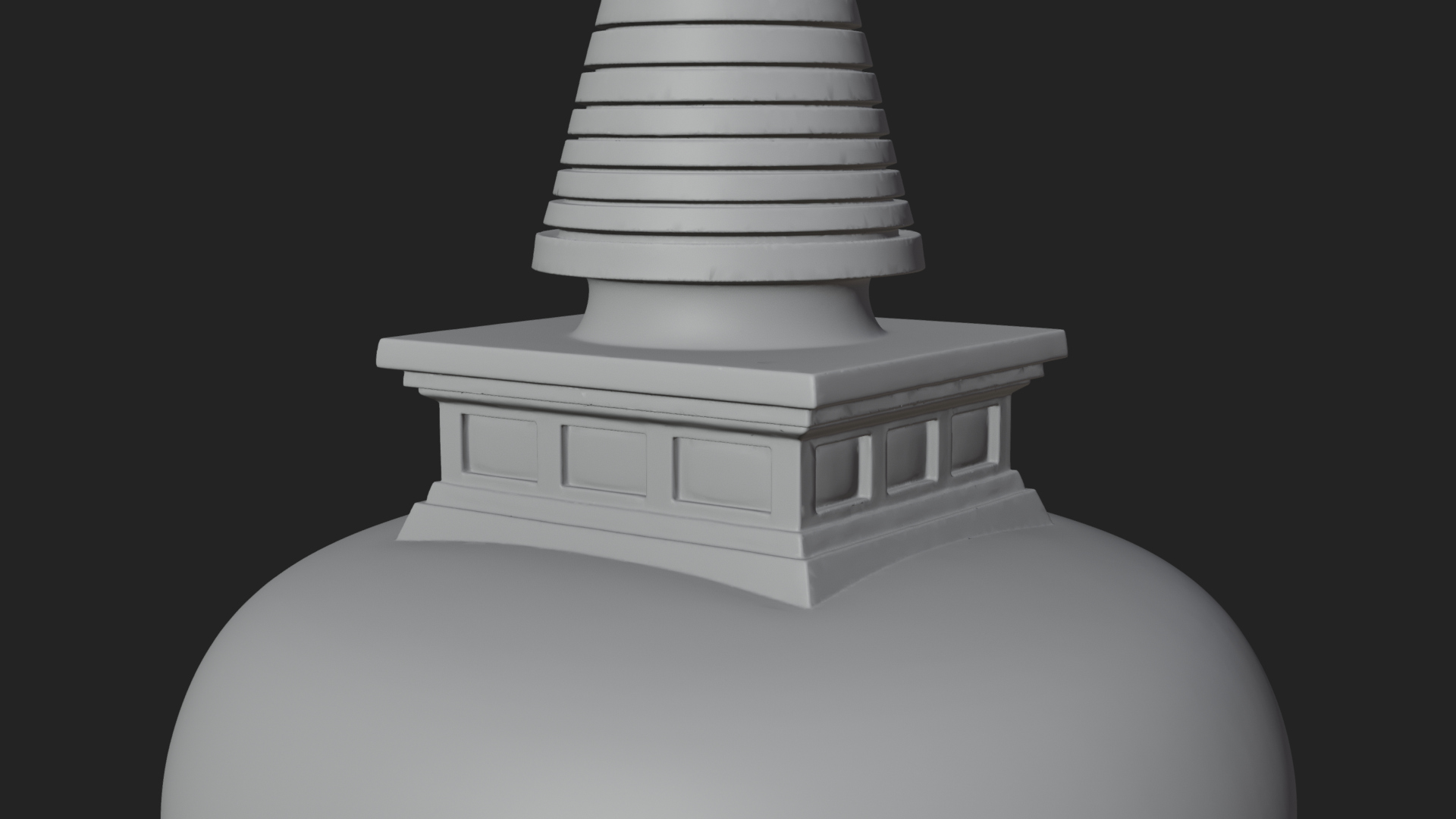 Buddhist Stupa Temple Design 1 3D Print Model 3D Model