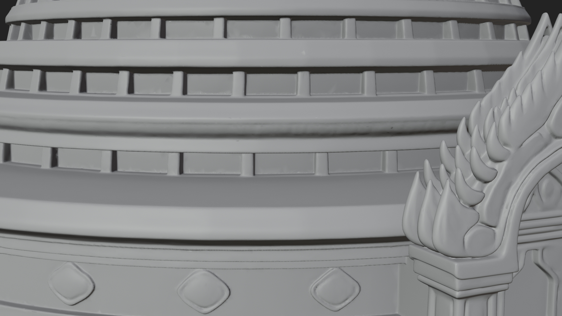 Buddhist Stupa Temple Design 3 3D Print Model 3D Model