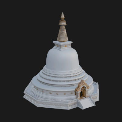 Buddhist Stupa Temple Design 3 3D Print Model