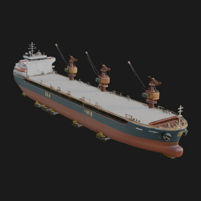 Bulk Carrier Ship Model Design 12 3D Print Model