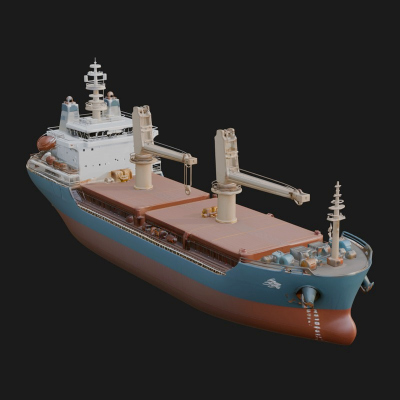 Bulk Carrier Ship Model Design 3 3D Print Model