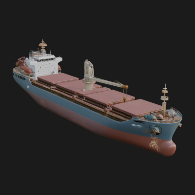 Bulk Carrier Ship Model Design 4 3D Print Model