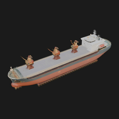 Bulk Carrier Ship Model Design 6 3D Print Model