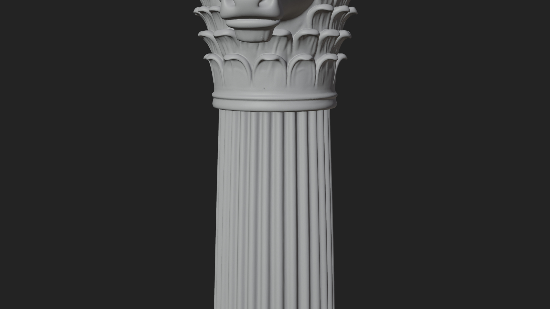 Bull Head Column Design 1 3D Print Model 3D Model