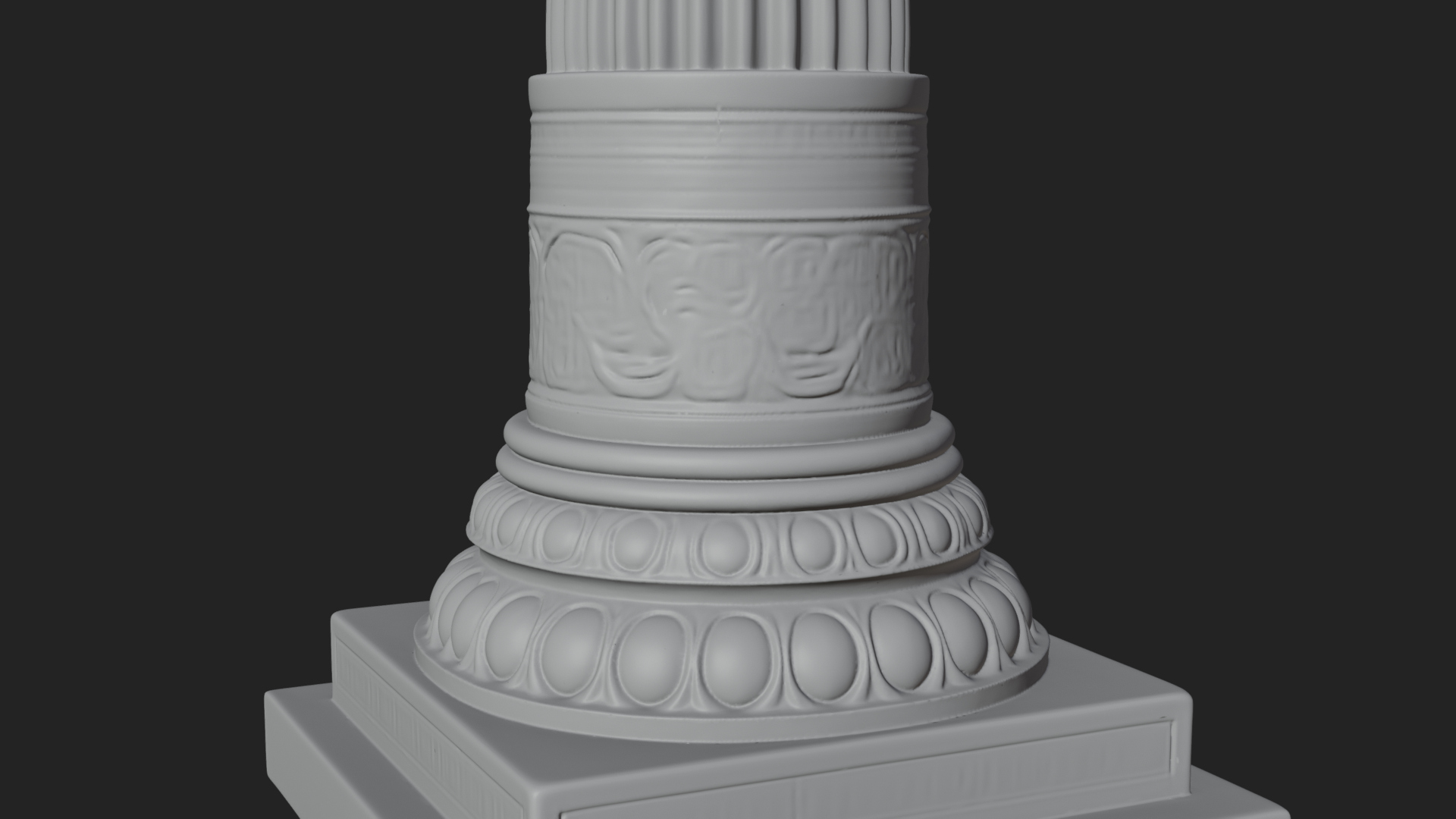 Bull Head Column Design 1 3D Print Model 3D Model
