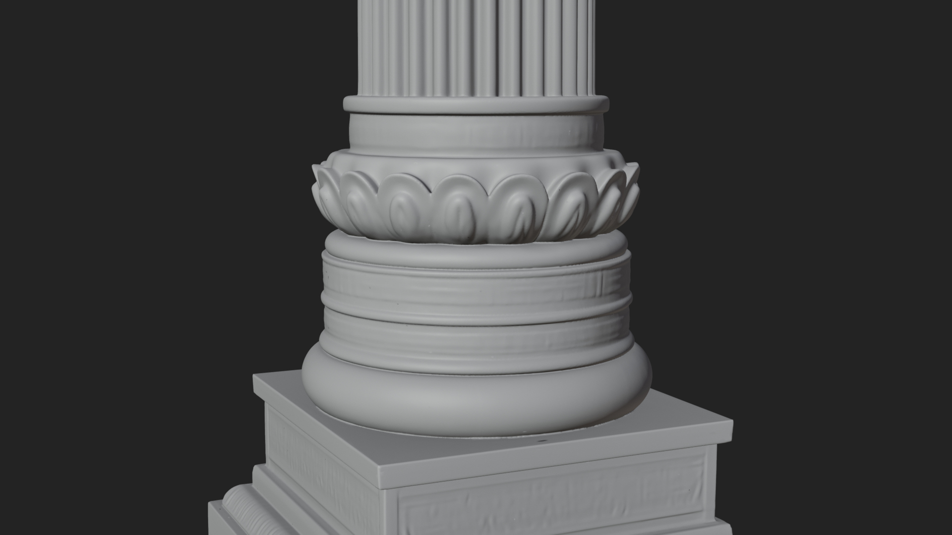 Bull Head Column Design 2 3D Print Model 3D Model