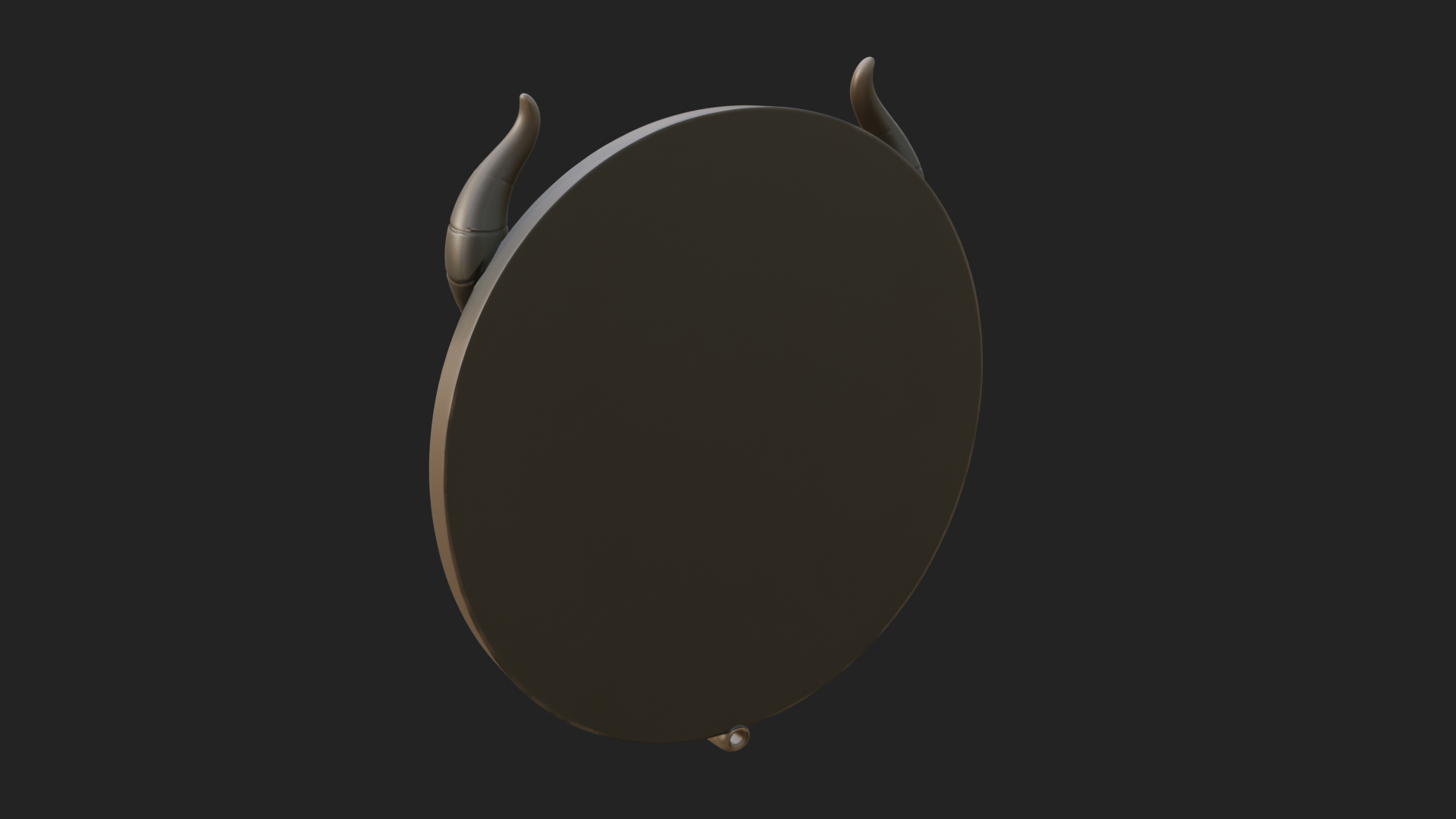 Bull Head Oval Relief Plaque Design 4 3D Print Model 3D Model