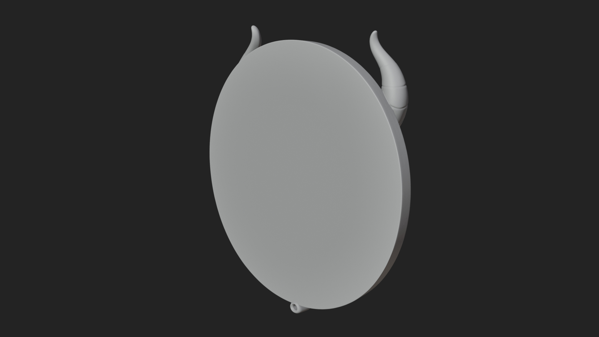 Bull Head Oval Relief Plaque Design 4 3D Print Model 3D Model