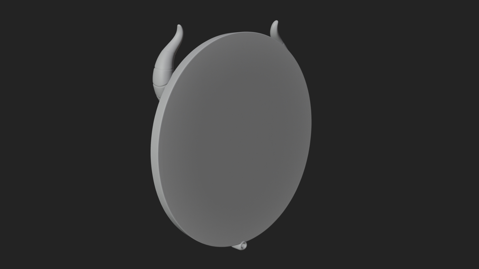 Bull Head Oval Relief Plaque Design 4 3D Print Model 3D Model
