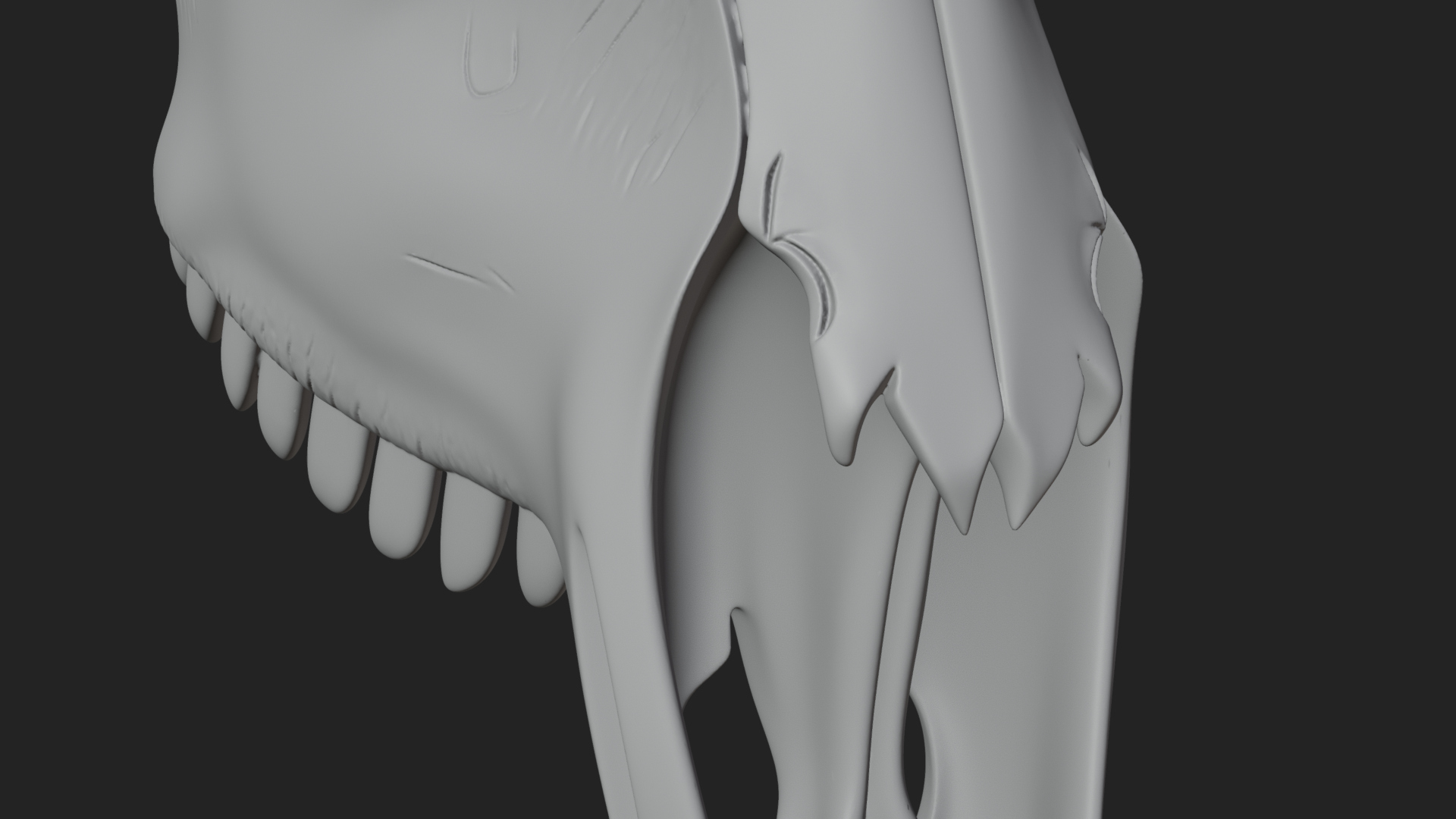 Bull Skull Statue Design 1 3D Print Model 3D Model