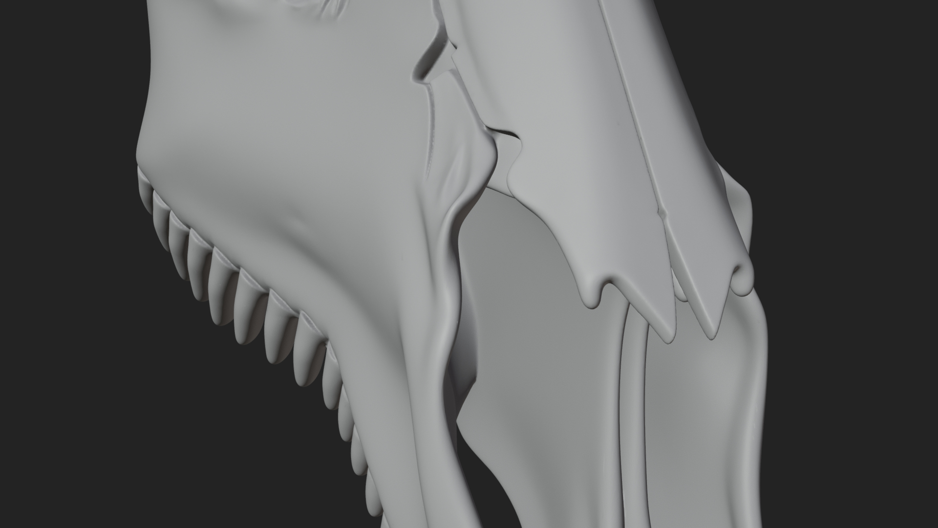 Bull Skull Statue Design 2 3D Print Model 3D Model