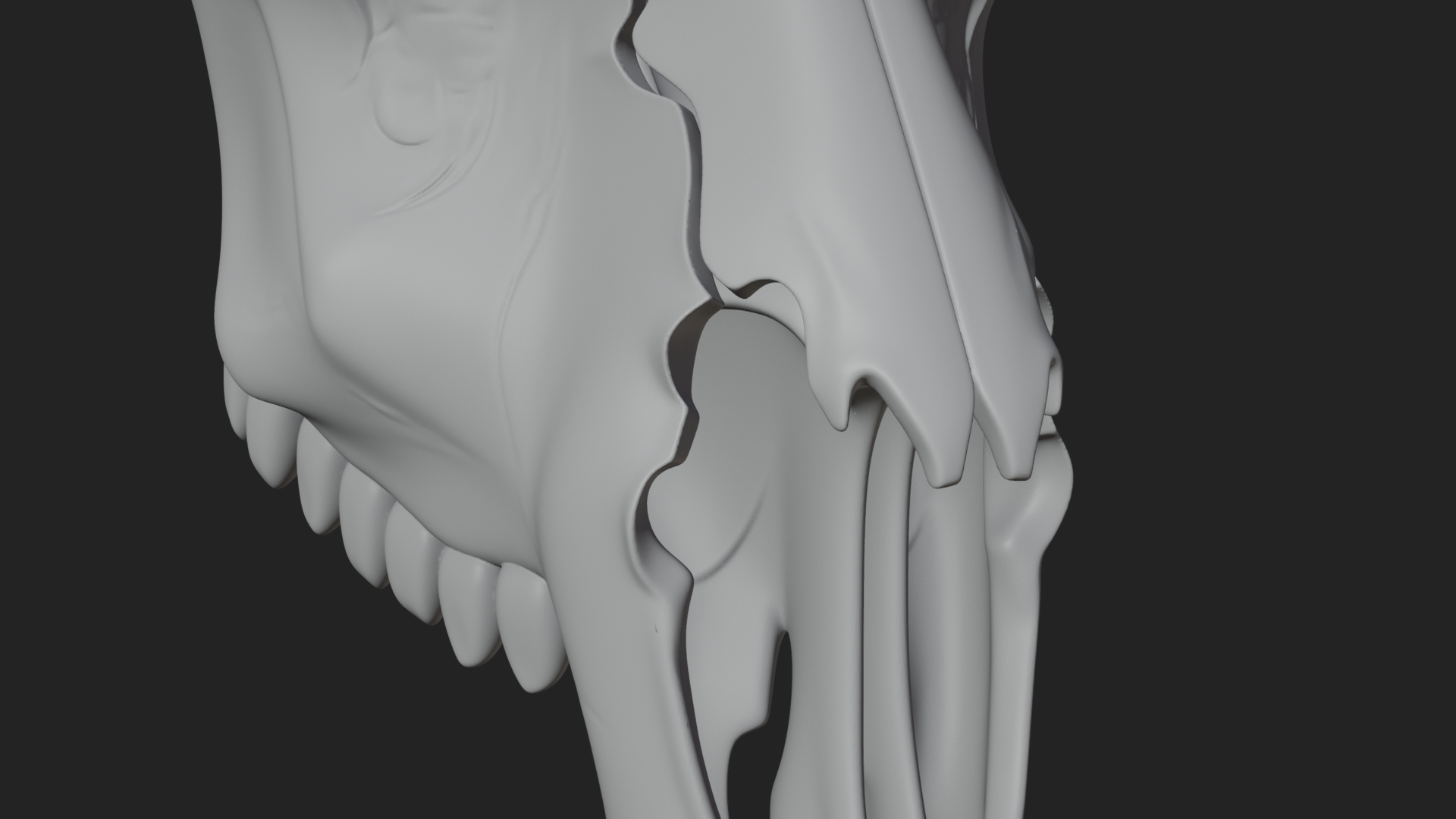 Bull Skull Statue Design 3 3D Print Model 3D Model