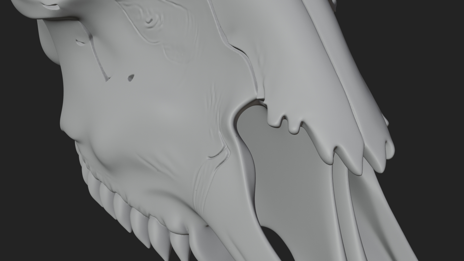 Bull Skull Statue Design 4 3D Print Model 3D Model
