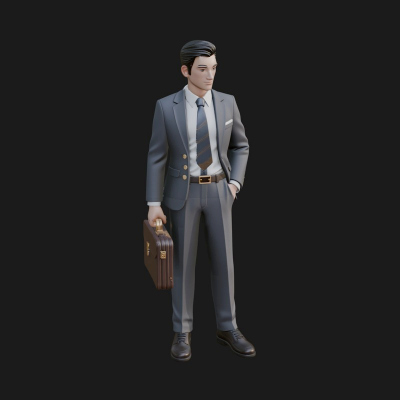 Businessman Statue Design 3 3D Print Model