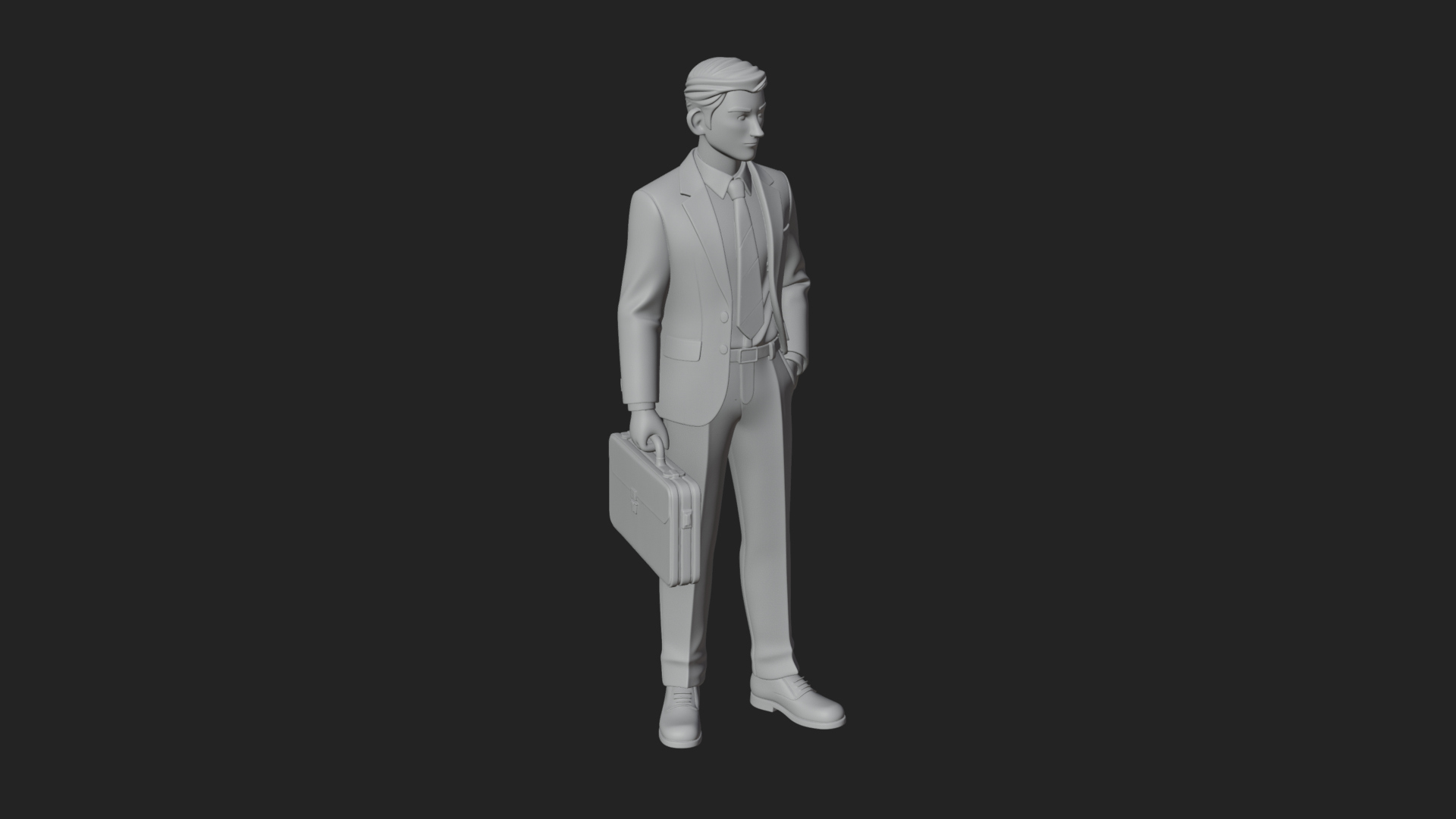 Businessman Statue Design 4 3D Print Model 3D Model