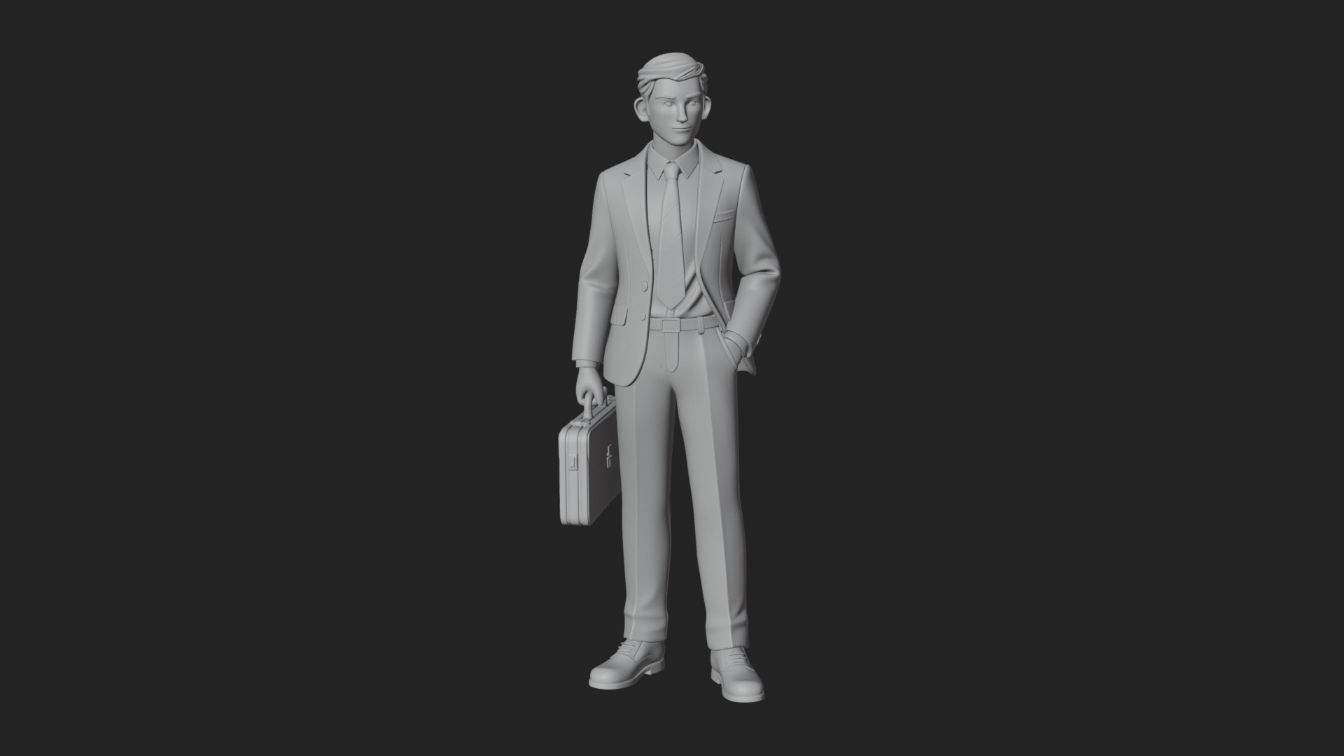 Businessman Statue Design 4 3D Print Model 3D Model