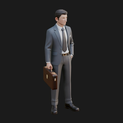 Businessman Statue Design 4 3D Print Model