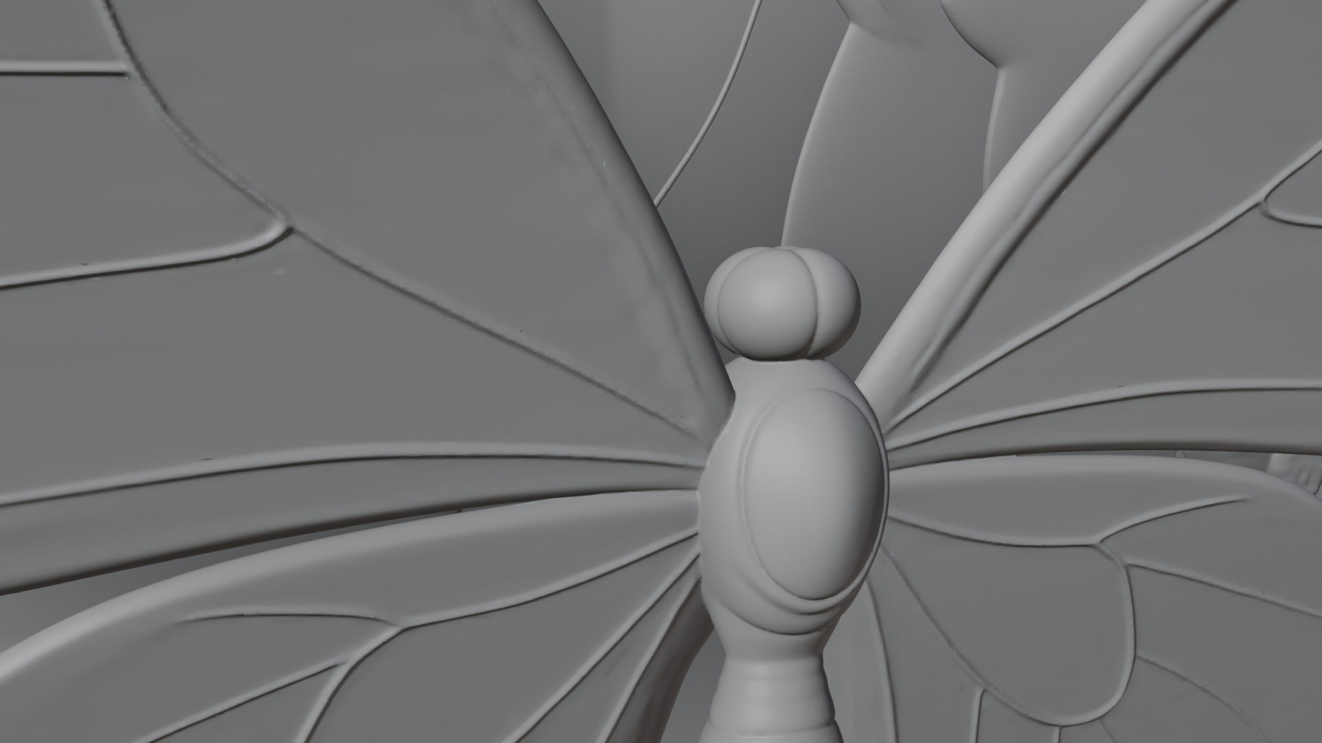 Butterfly Carved Heart Plaque Design 1 3D Print Model 3D Model