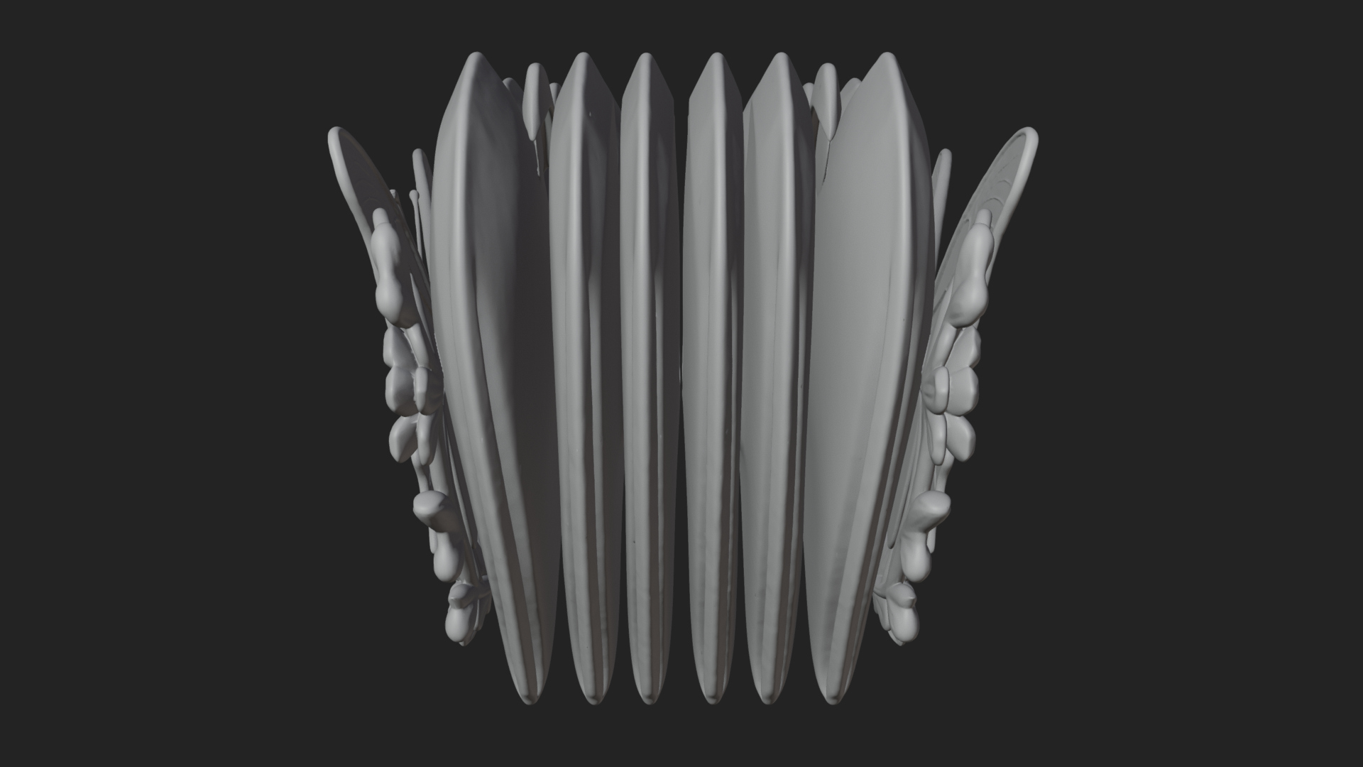 Butterfly Carved Heart Plaque Design 2 3D Print Model 3D Model