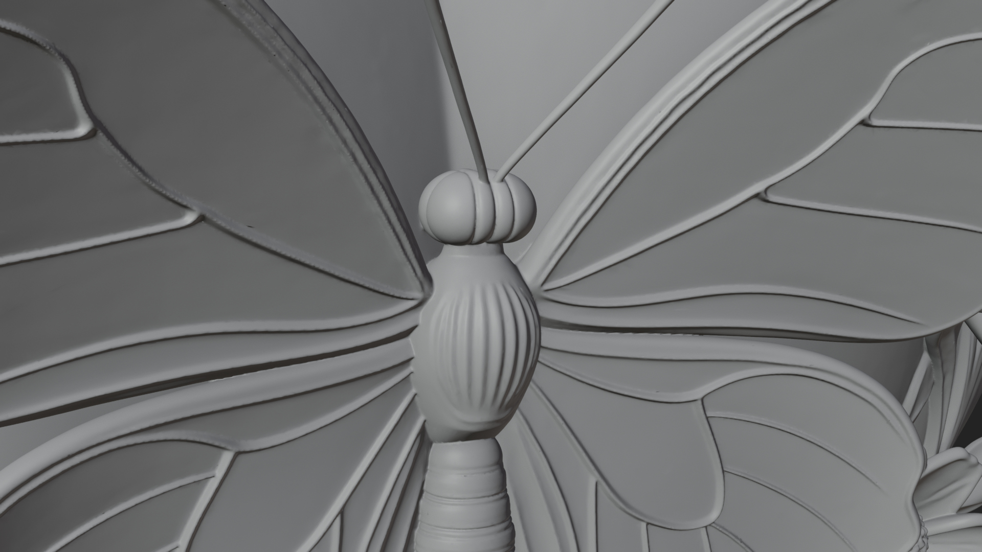 Butterfly Carved Heart Plaque Design 4 3D Print Model 3D Model