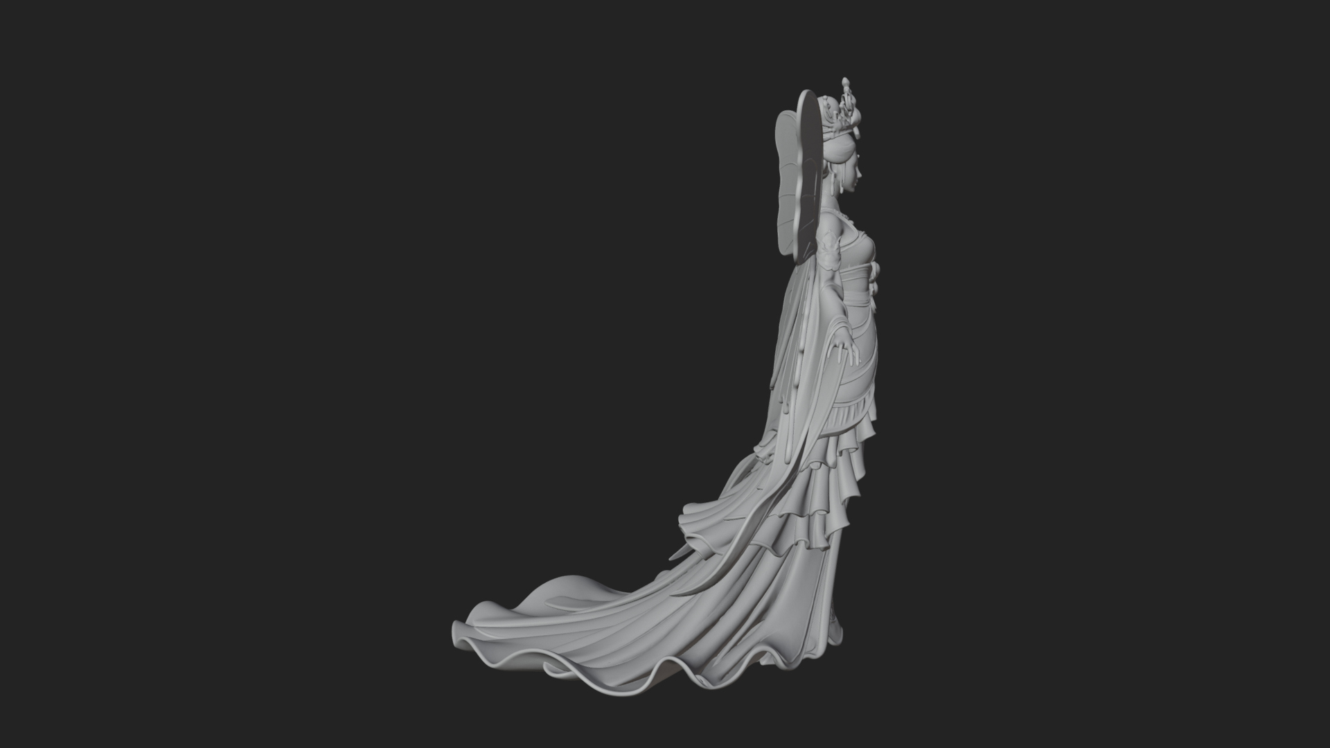Butterfly Wing Fairy Statue Design 1 3D Print Model 3D Model