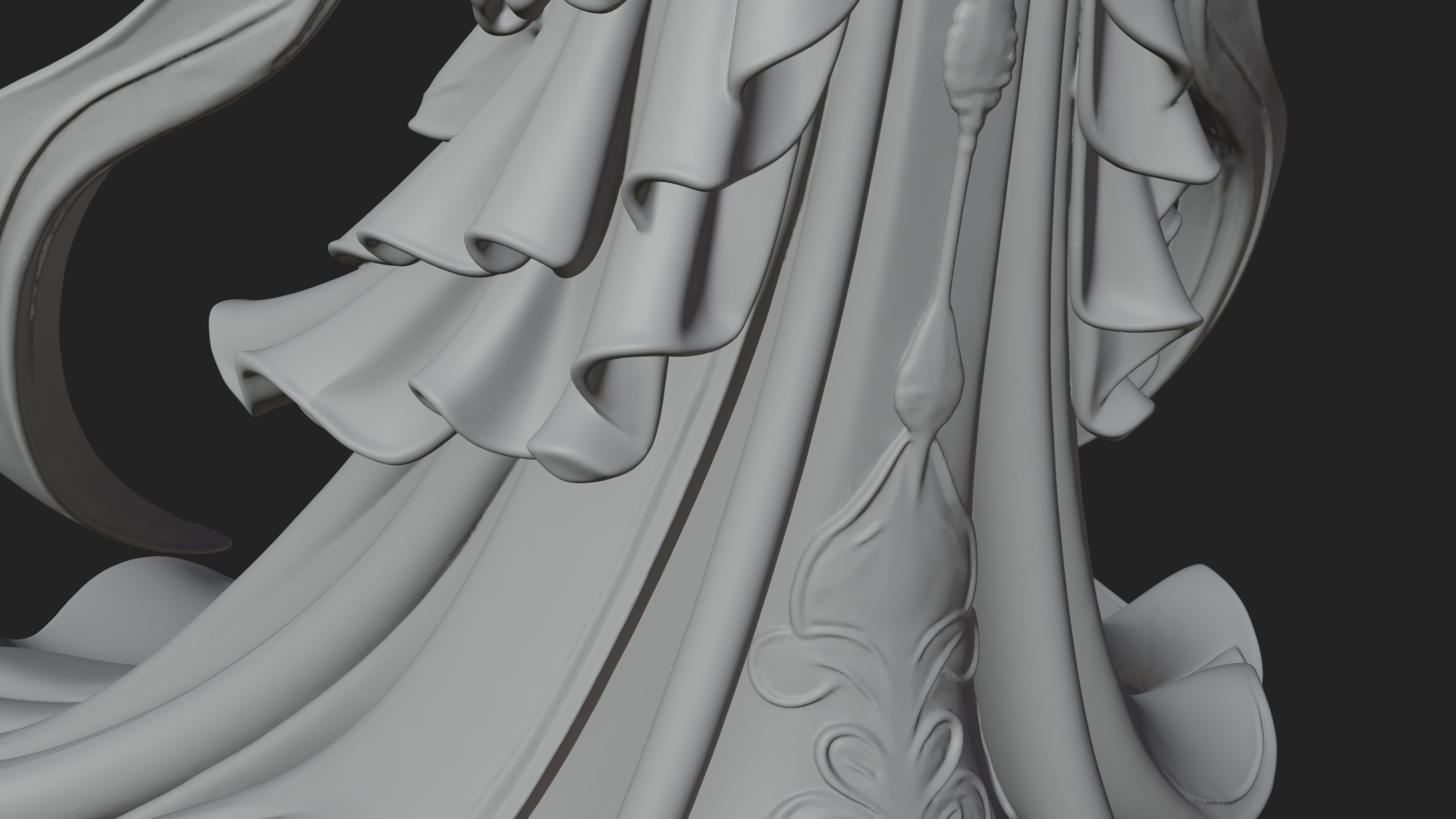 Butterfly Wing Fairy Statue Design 1 3D Print Model 3D Model