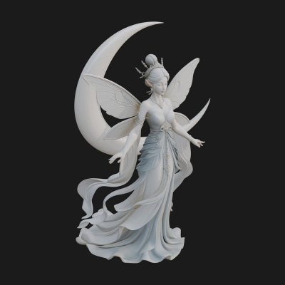Butterfly Wing Fairy Statue Design 11 3D Print Model