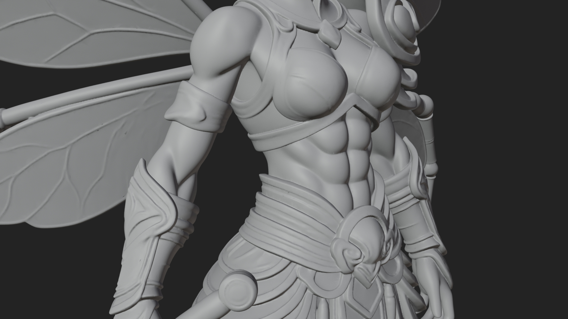 Butterfly Wing Fairy Statue Design 14 3D Print Model 3D Model