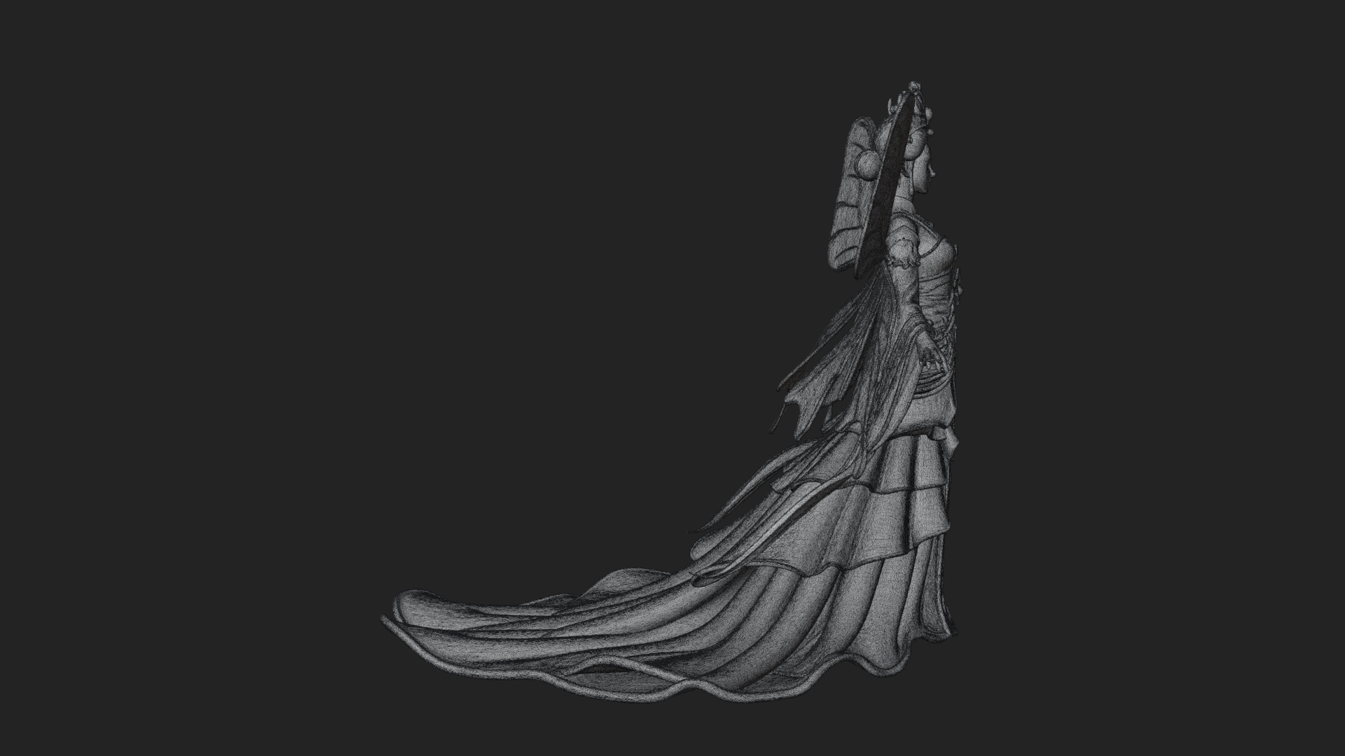 Butterfly Wing Fairy Statue Design 15 3D Print Model 3D Model