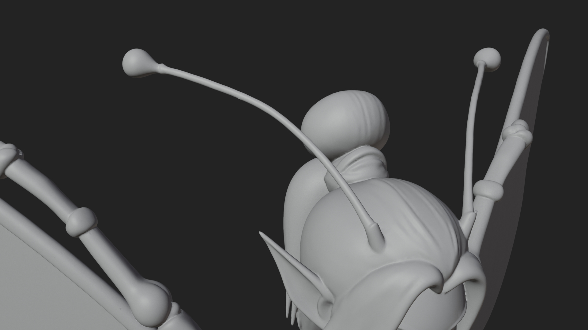 Butterfly Wing Fairy Statue Design 17 3D Print Model 3D Model