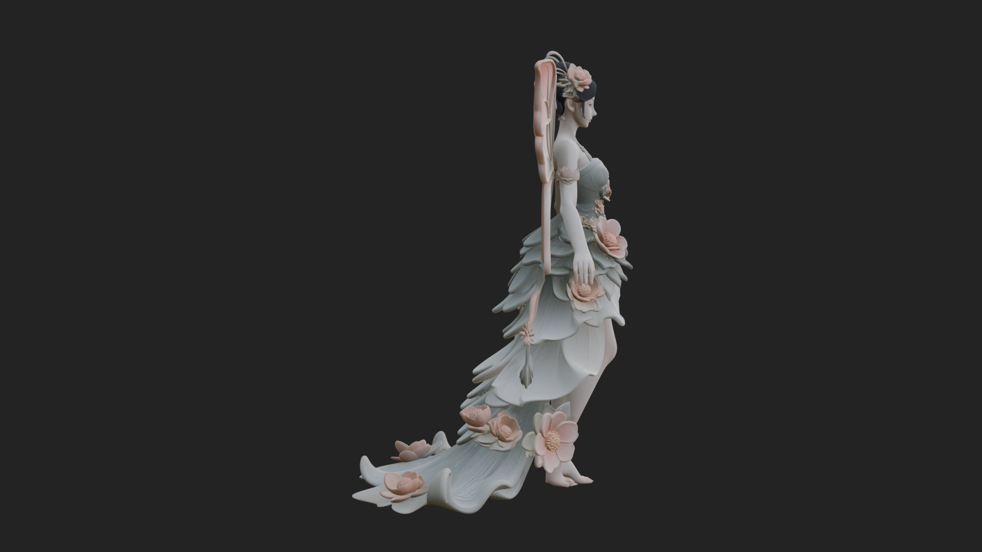 Butterfly Wing Fairy Statue Design 18 3D Print Model 3D Model