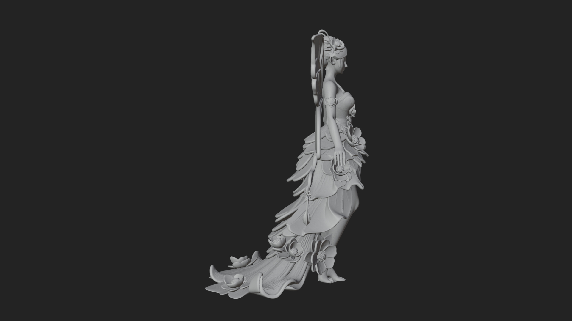 Butterfly Wing Fairy Statue Design 18 3D Print Model 3D Model