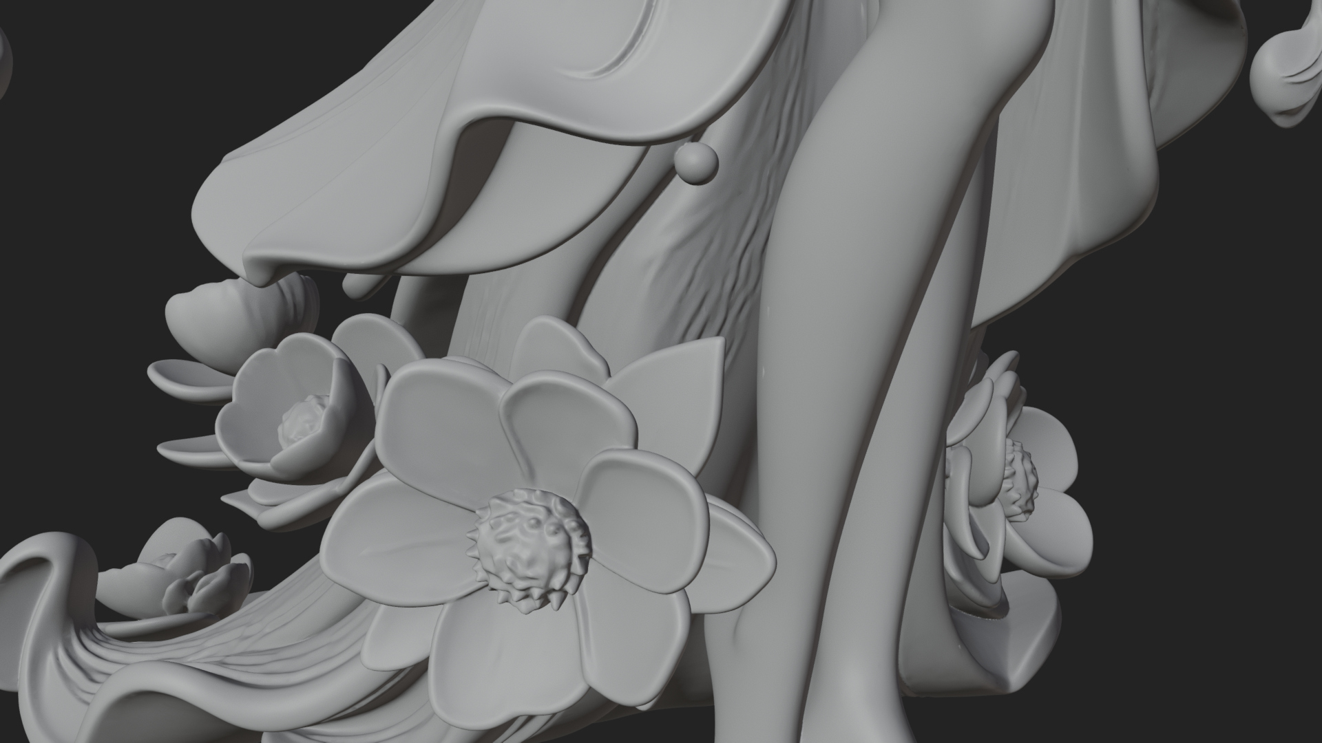 Butterfly Wing Fairy Statue Design 18 3D Print Model 3D Model