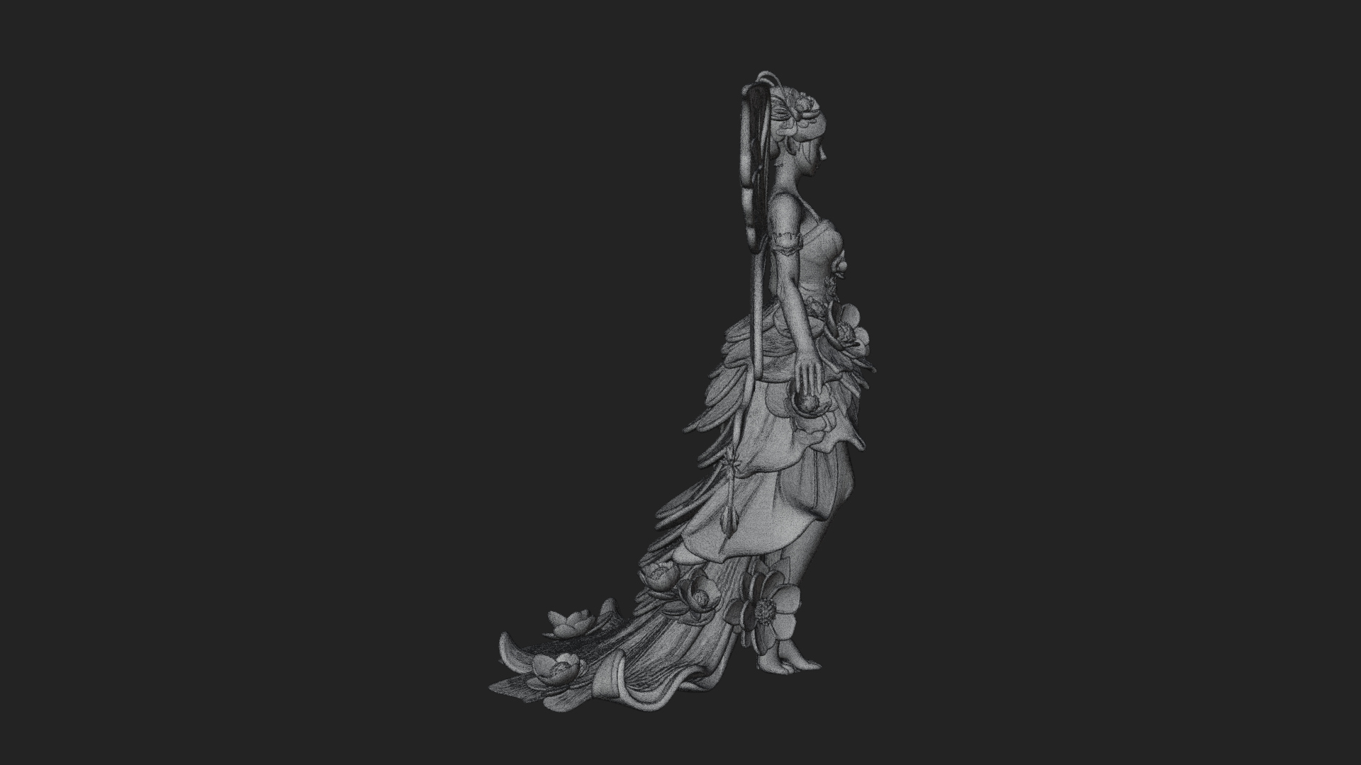 Butterfly Wing Fairy Statue Design 18 3D Print Model 3D Model