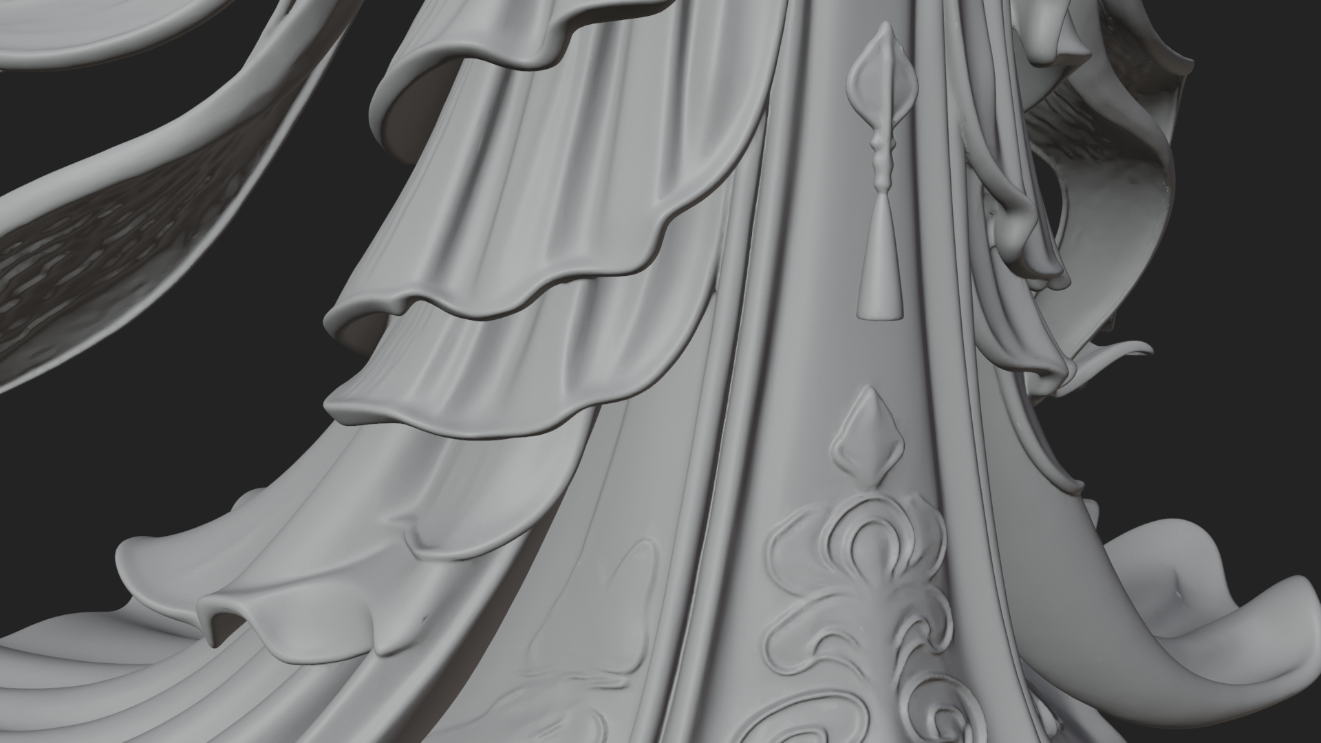 Butterfly Wing Fairy Statue Design 2 3D Print Model 3D Model